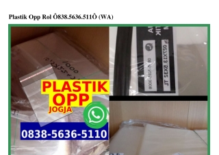 Plastik Opp Rol O838.5636.511O[wa]