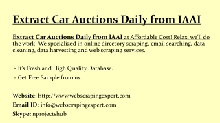Extract Car Auctions Daily from IAAI