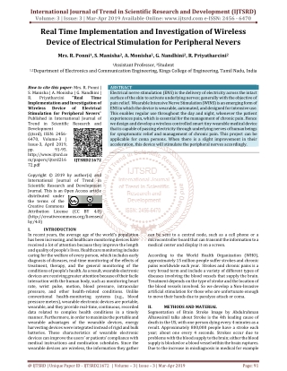 Real Time Implementation and Investigation of Wireless Device of Electrical Stimulation for Peripheral Nevers