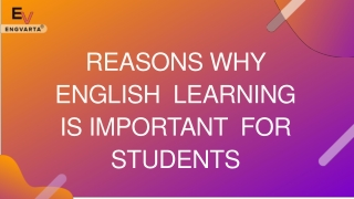 Reasons Why English Learning is Important for Students