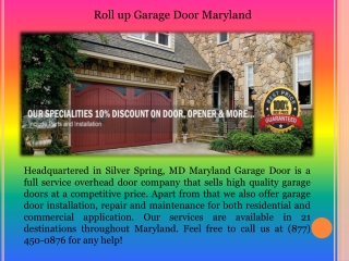 Roll up Garage Door Maryland