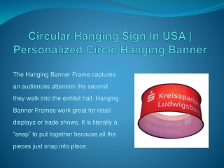 Circular Hanging Sign In USA | Personalized Circle Hanging Banner