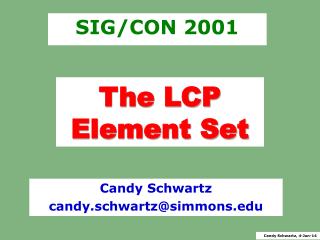 The LCP Element Set