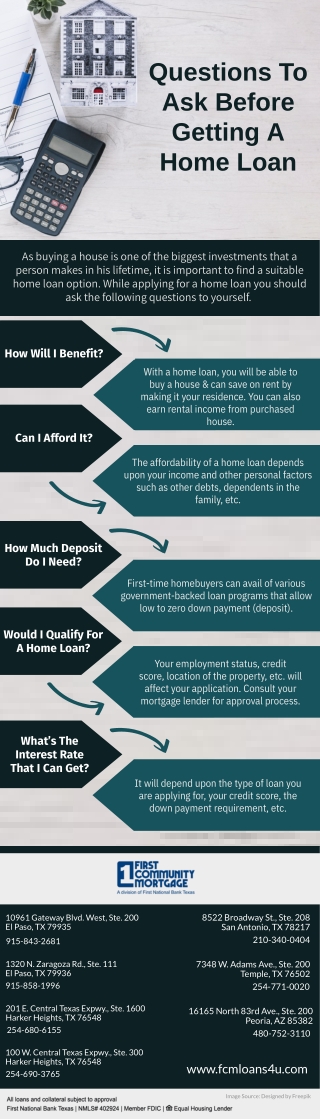 Questions To Ask Before Getting A Home Loan