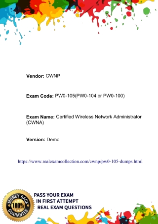 Real CWNP PW0-105 Exam Dumps