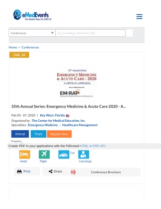 35th Annual Series: Emergency Medicine & Acute Care 2020