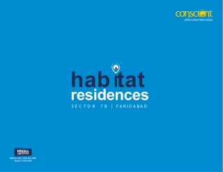 Conscient Habitat Residences Sector 78 Faridabad | 9911-81-6000 | 2 BHK Utility Affordable Flats for sale in Sector 78,