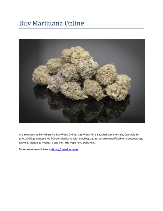 Buy Marijuana Online