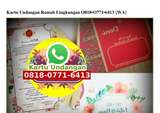 Kartu Undangan Ramah Lingkungan Ö818.Ö771.6413[wa]