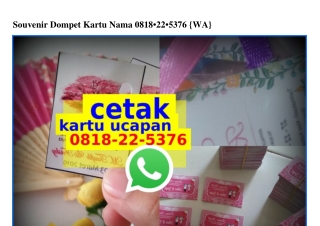 Souvenir Dompet Kartu Nama 0818·22·5376[wa]