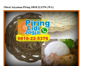 Obral Anyaman Piring Ô818.22.5376[wa]