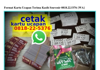 Format Kartu Ucapan Terima Kasih Souvenir Ö818.22.5376[wa]