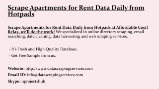 Scrape Apartments for Rent Data Daily from Hotpads