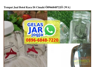 Tempat Jual Botol Kaca Di Cimahi 0896 6848 7220[wa]