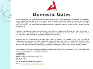 Domestic Gates