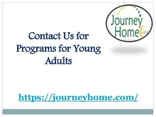 Contact Us for Programs for Young Adults