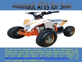 Automatic ATVs for Sale