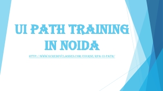 UI Path Training in Noida