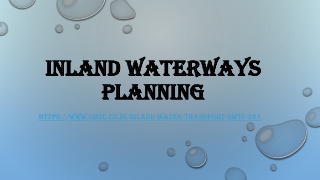 Inland waterways Planning