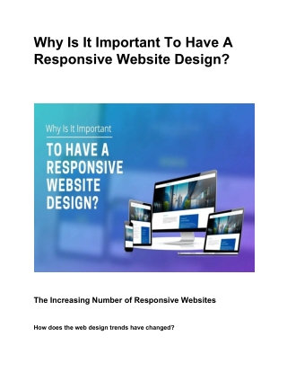 Why Is It Important To Have A Responsive Website Design?