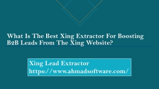 What Is The Best Xing Extractor For Boosting B2B Leads From The Xing Website?