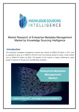Comprehensive Study Of Enterprise Metadata Management Market By Knowledge Sourcing