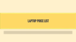 Buy Latest Laptops online at Best Prices on Bajaj Finserv EMI Store.