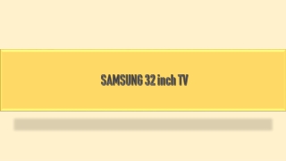 Get best deals on Samsung 32 inch TV online at Bajaj Finserv EMI Store