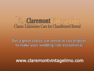 Get a great classic car rental in Los Angeles to make your wedding ride exceptional