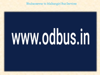 Bhubaneswar to Malkangiri Bus Services