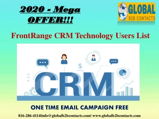 FrontRange CRM Technology Users List