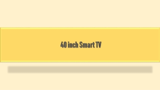 Get best deals on 40 inch Smart TVs online at Bajaj Finserv EMI Store