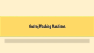 Godrej Washing Machines