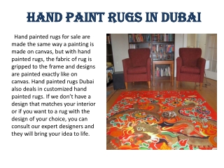 Hand Paint Rugs In Dubai