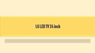 Buy LG 24 inch LED TV online at Best Prices on Bajaj Finserv EMI Store.
