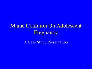 Maine Coalition On Adolescent Pregnancy