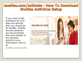 mcafee.com/activate - Download Mcafee Antivirus