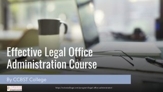 Effective legal office administration course