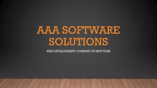 web development company in new york - AAA Software Solutions