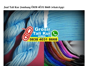 Jual Tali Kur Jombang 0838–4031–8668[wa]