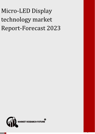 Micro-LED Display technology market