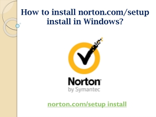 How to install norton.com/setup install in android?