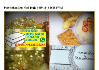 Percetakan Dus Nasi Jogja 0819·1144·2625[wa]