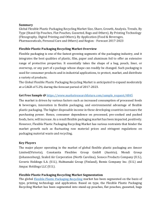 Flexible Plastic Packaging Recycling