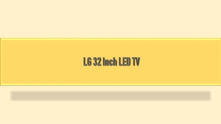 Buy LG 32 inch LED TV online at Best Prices on Bajaj Finserv EMI Store