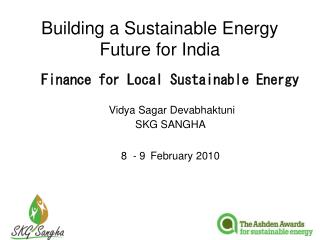 Building a Sustainable Energy Future for India