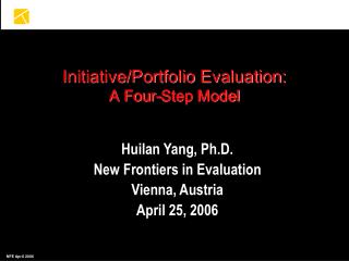 Initiative/Portfolio Evaluation: A Four-Step Model