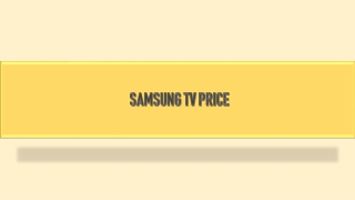 Buy Samsung TVs online at Best Prices on Bajaj Finserv EMI Store.