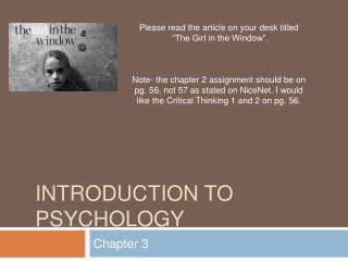 Introduction to Psychology