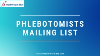 Phlebotomists Mailing List